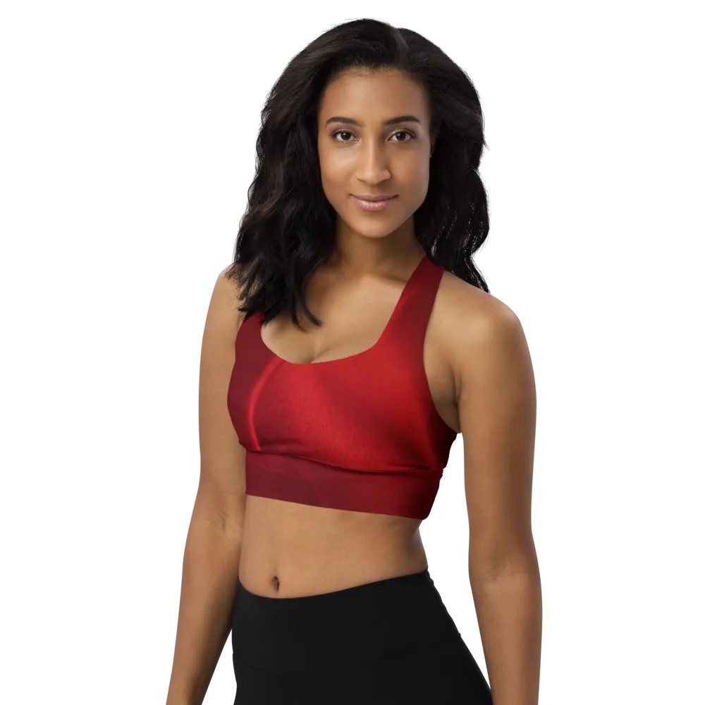 Radiant Red Longline Sports Bra product image (2)