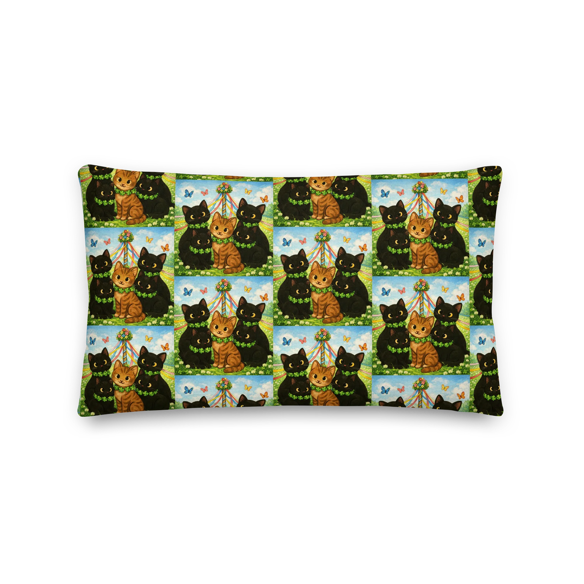 cat brigade springtime Premium Pillow product image (2)