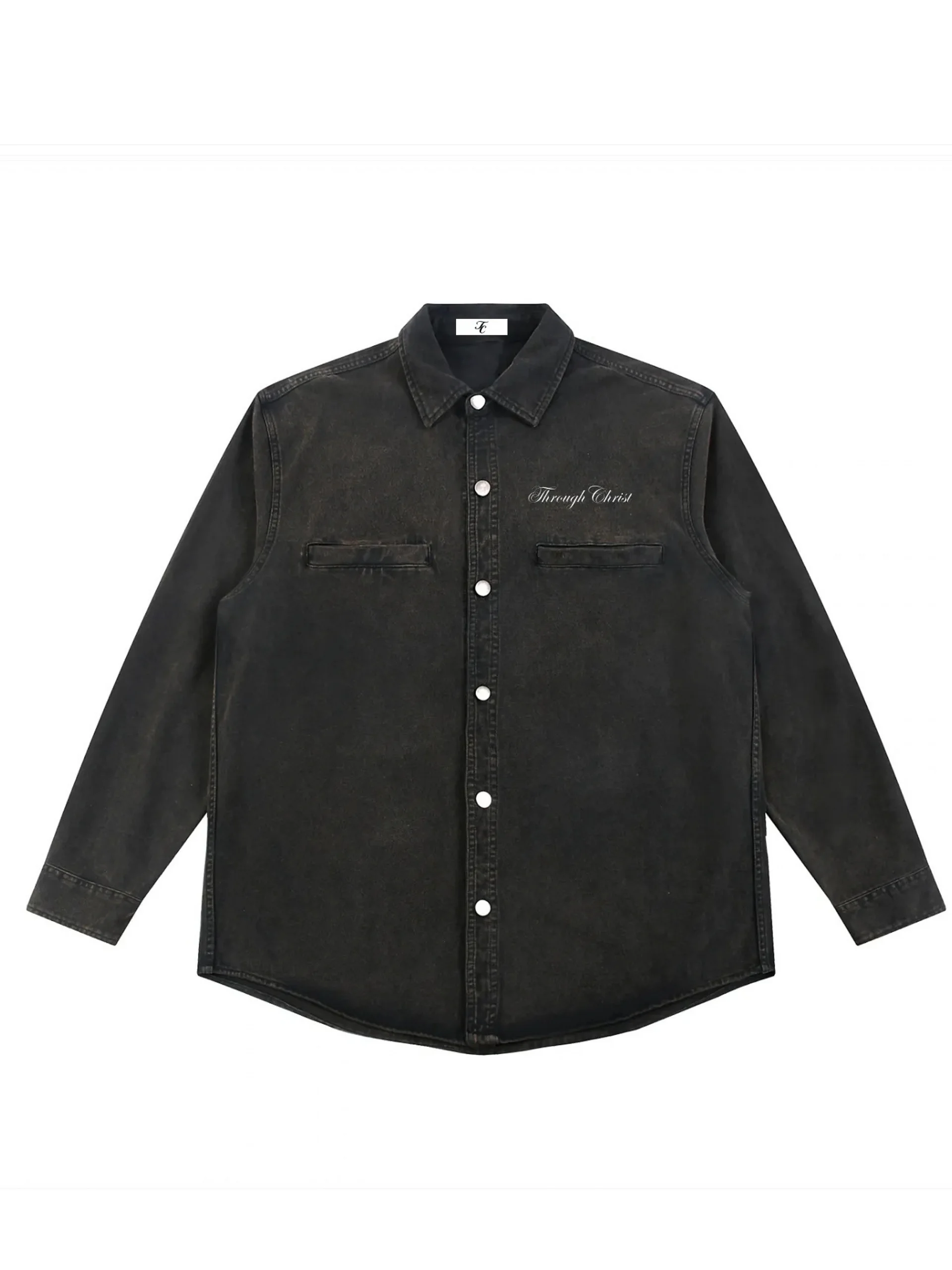 Through Christ Vintage Denim Shirt product image (1)