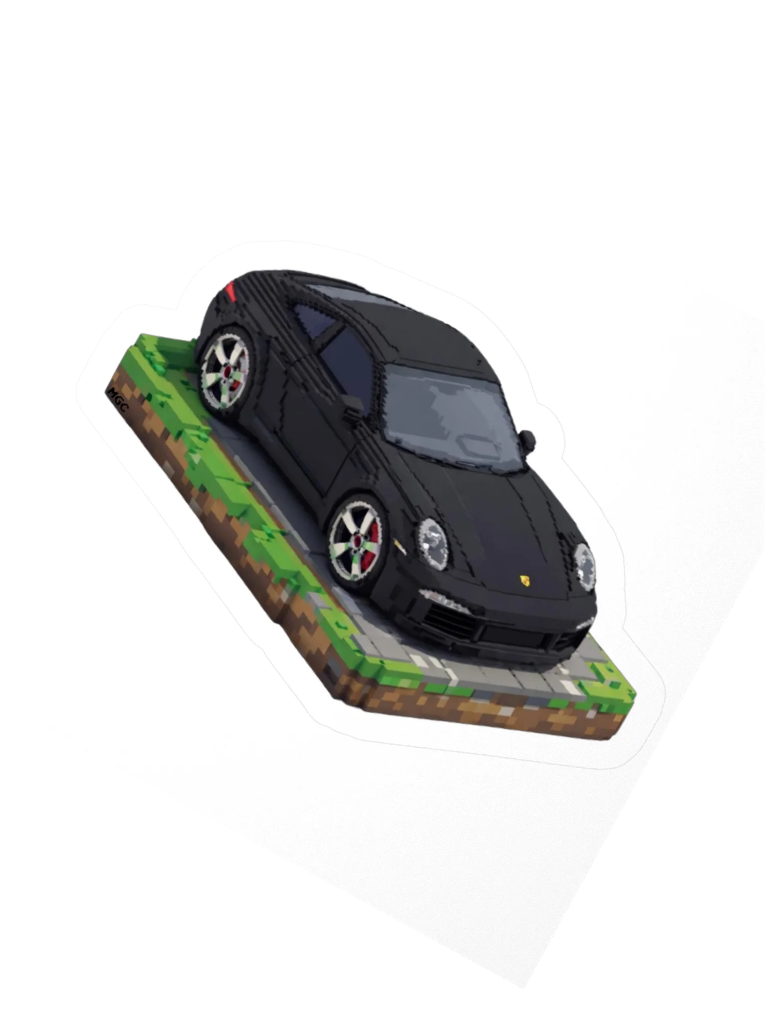 Black Porsche 911 Carrera Sticker (Pixel, Retro, Minecraft) product image (6)