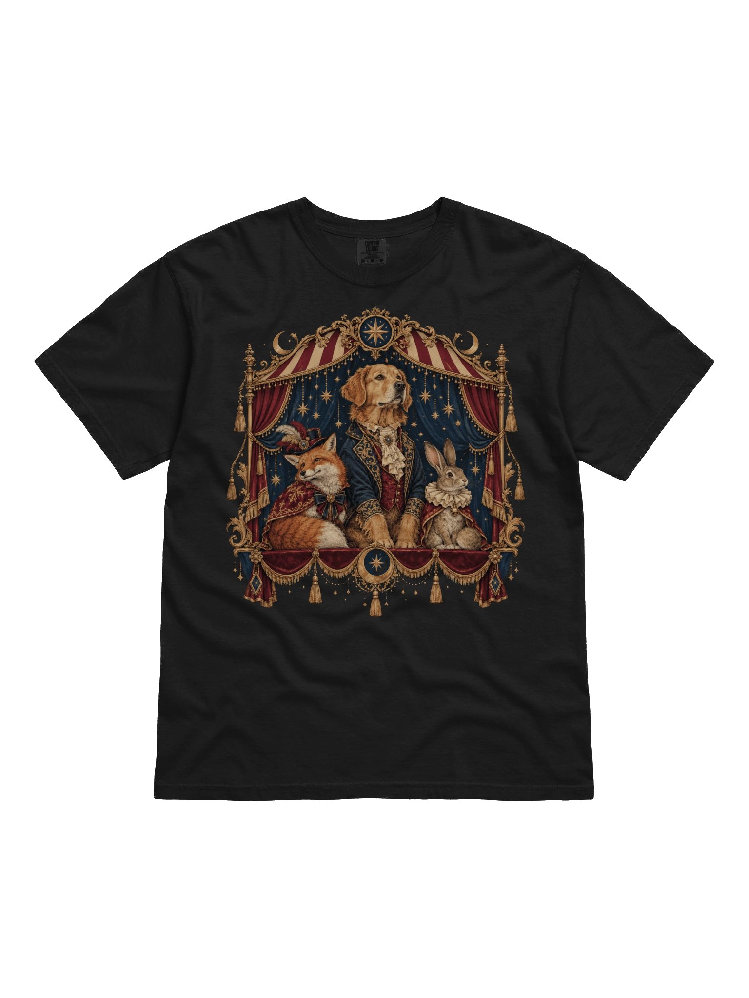 Vintage Storybook Animal T-Shirt – Victorian Dog, Fox & Rabbit Graphic Tee product image (9)