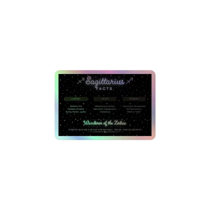 Sagittarius Facts Holo Sticker product image (1)