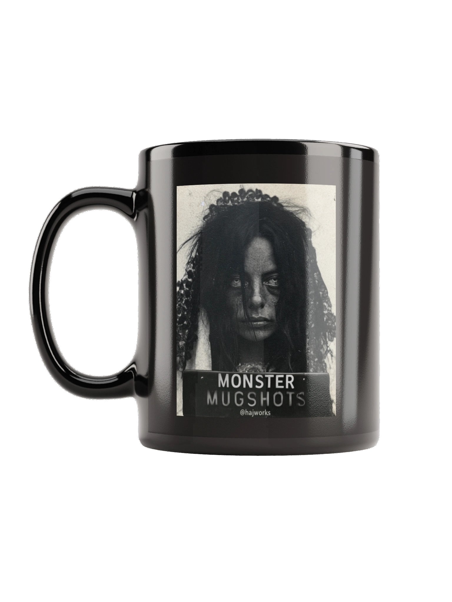 Monster Mugshots No. 007 - Black Ceramic Mug product image (1)
