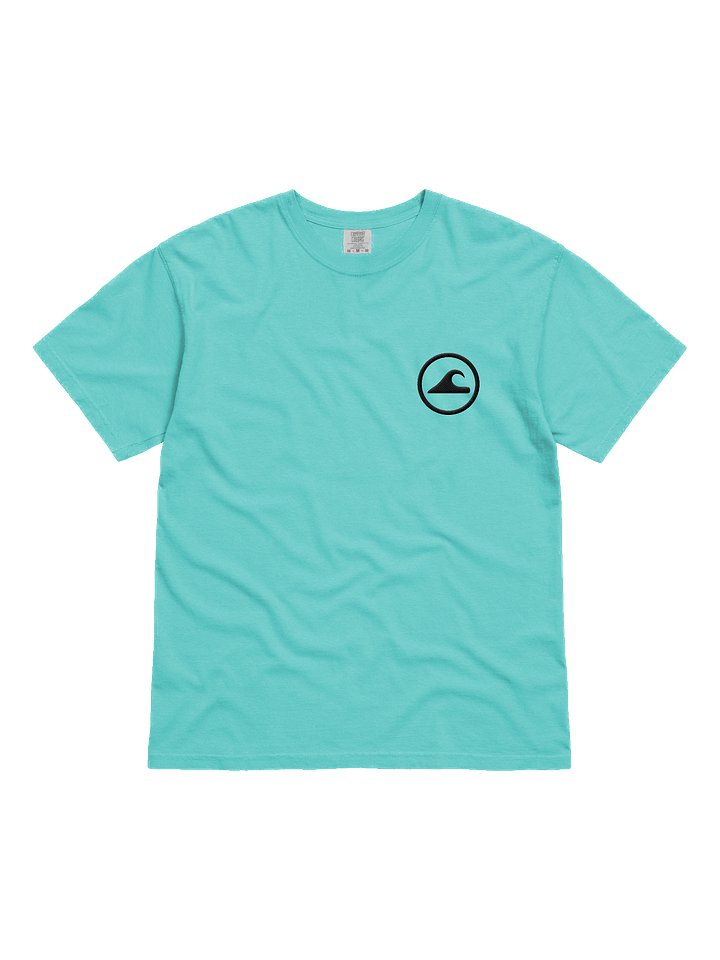 Embroidered Wave Rider Comfort Colors Garment-Dyed Heavyweight T-Shirt (Black-on-Color) product image (3)