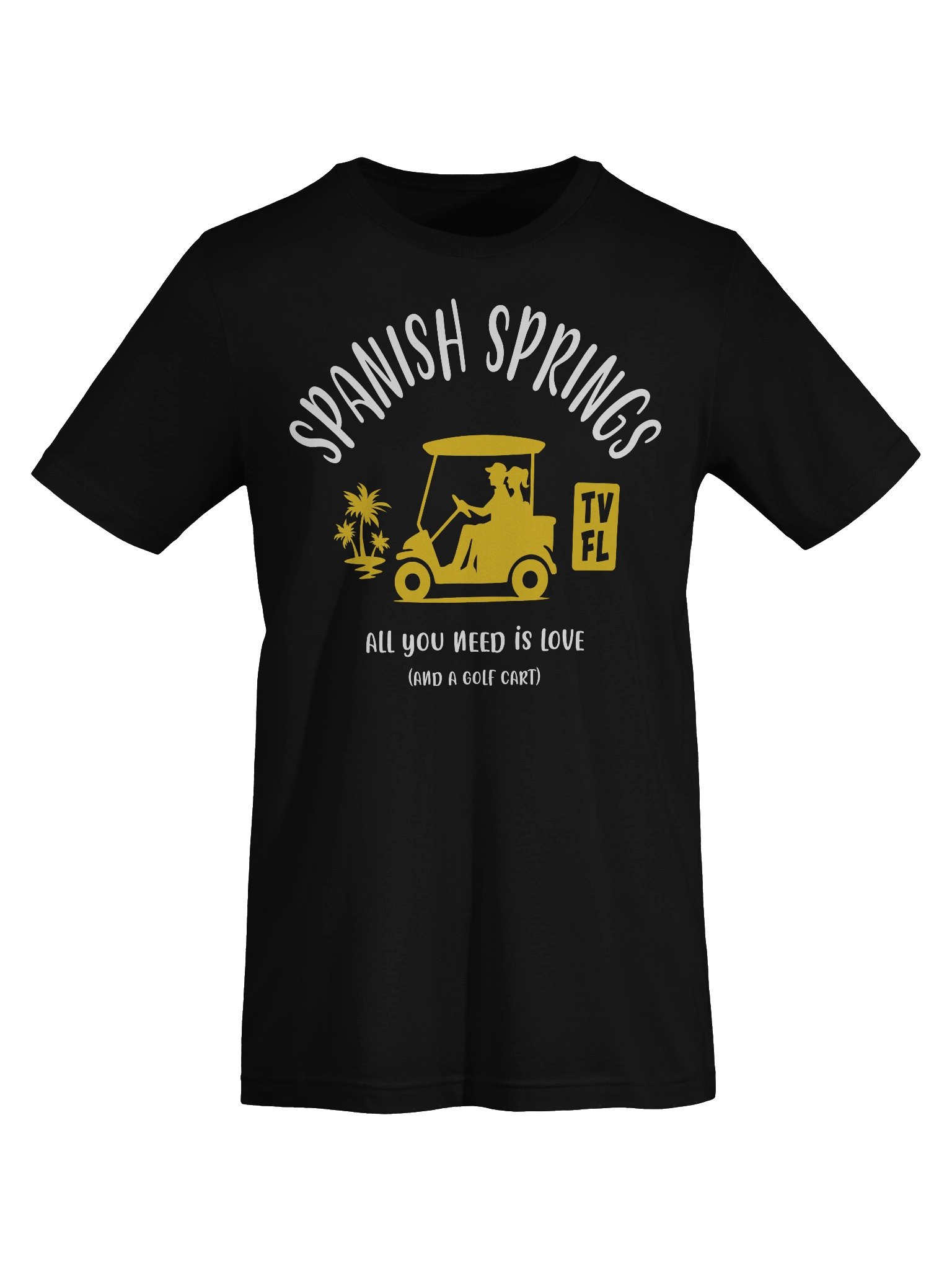 Spanish Springs TV Florida USA Golf Cart Design T-shirt product image (43)