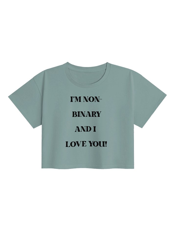 Non-Binary and I love you Retro Pride Crop Top product image (1)