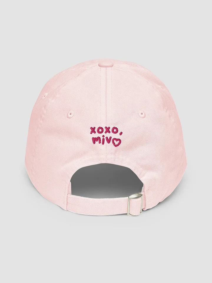 embroidered heart dad hat (pastel pink) product image (2)