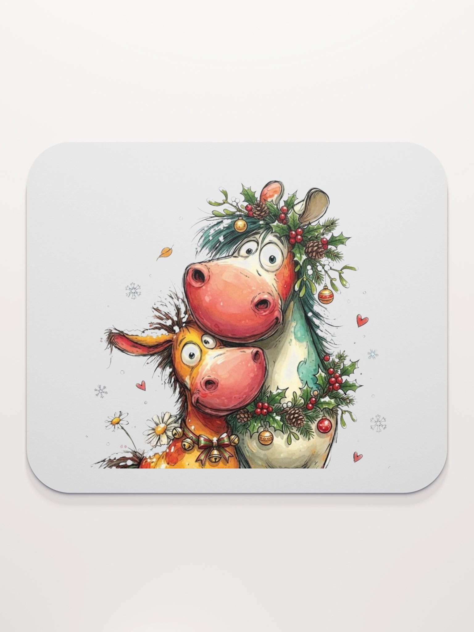 Whimsical Christmas Horses Mouse Pad product image (2)