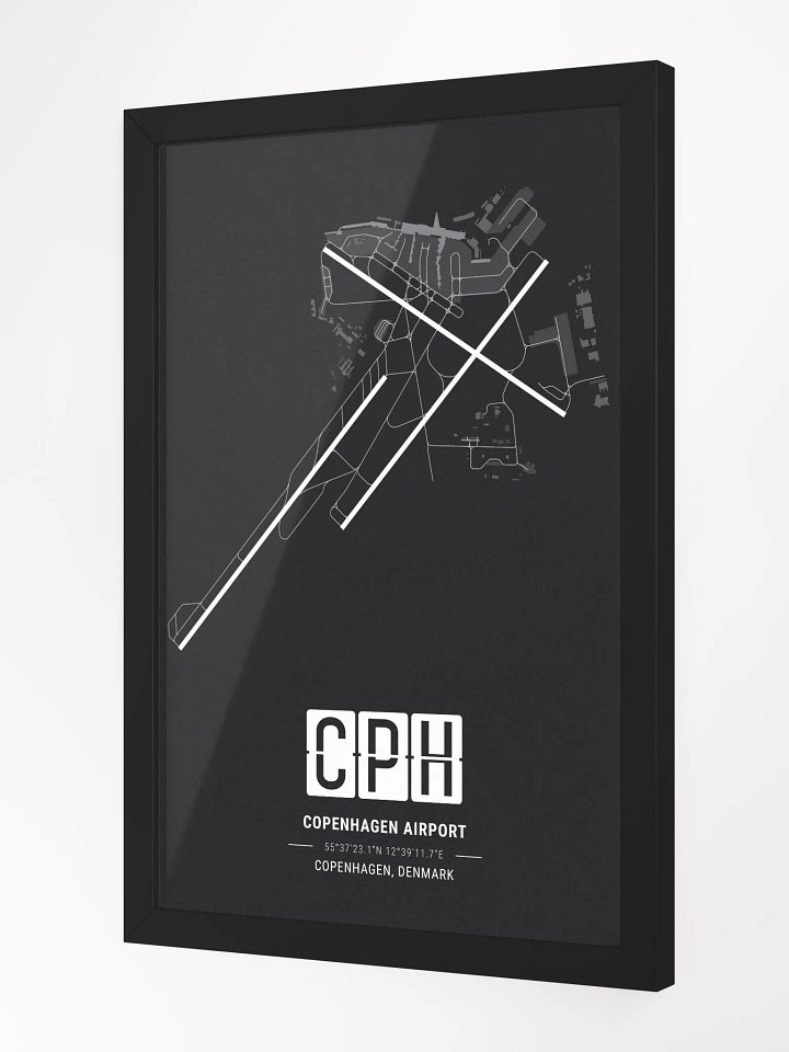 Framed Airport CPH Premium Map On Matt Paper product image (2)