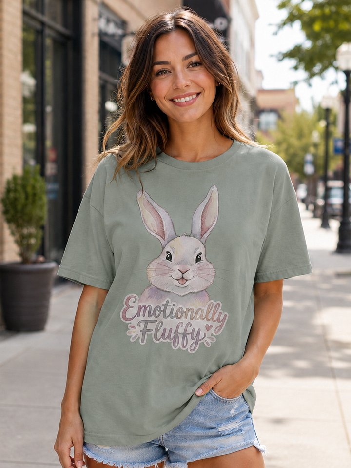 Emotionally Fluffy Bunny Comfort Colors T-Shirt product image (1)