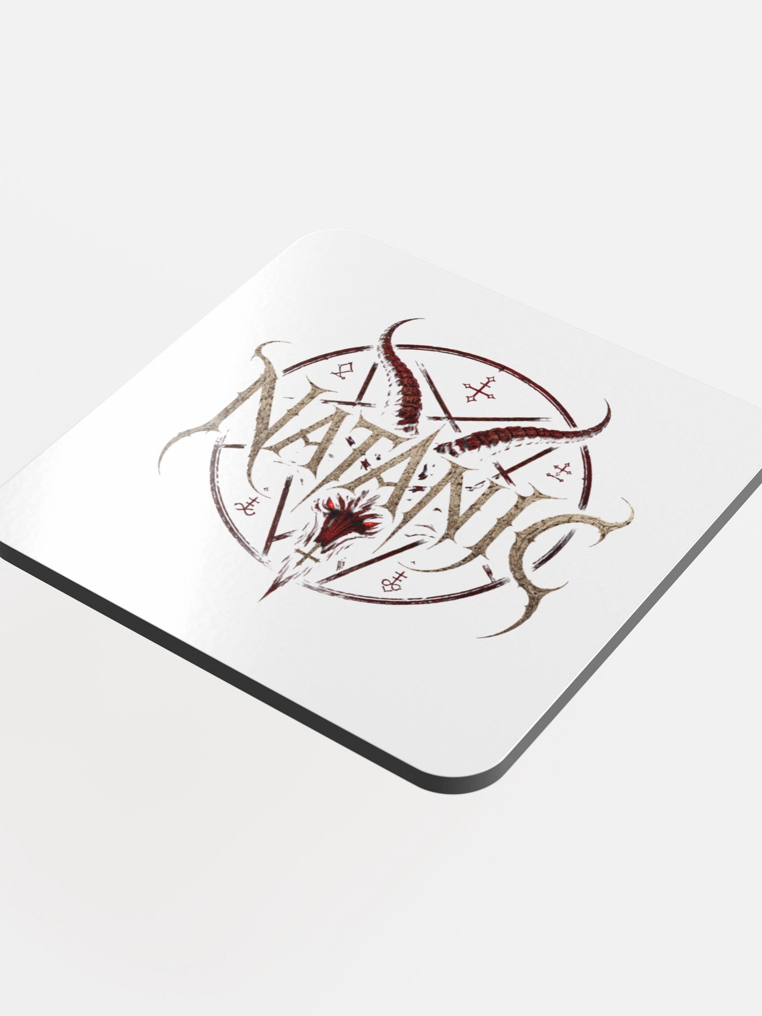 NATANIC Horned Emblem Glossed Cork Coaster product image (4)