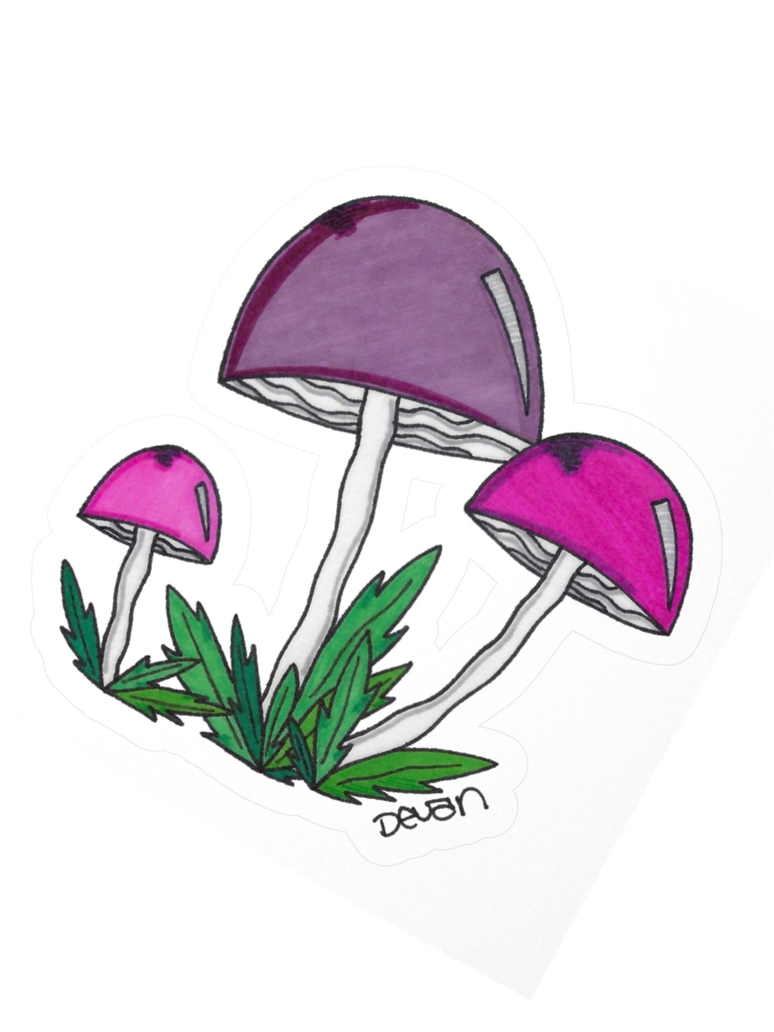 Purple Mushrooms Sticker product image (2)