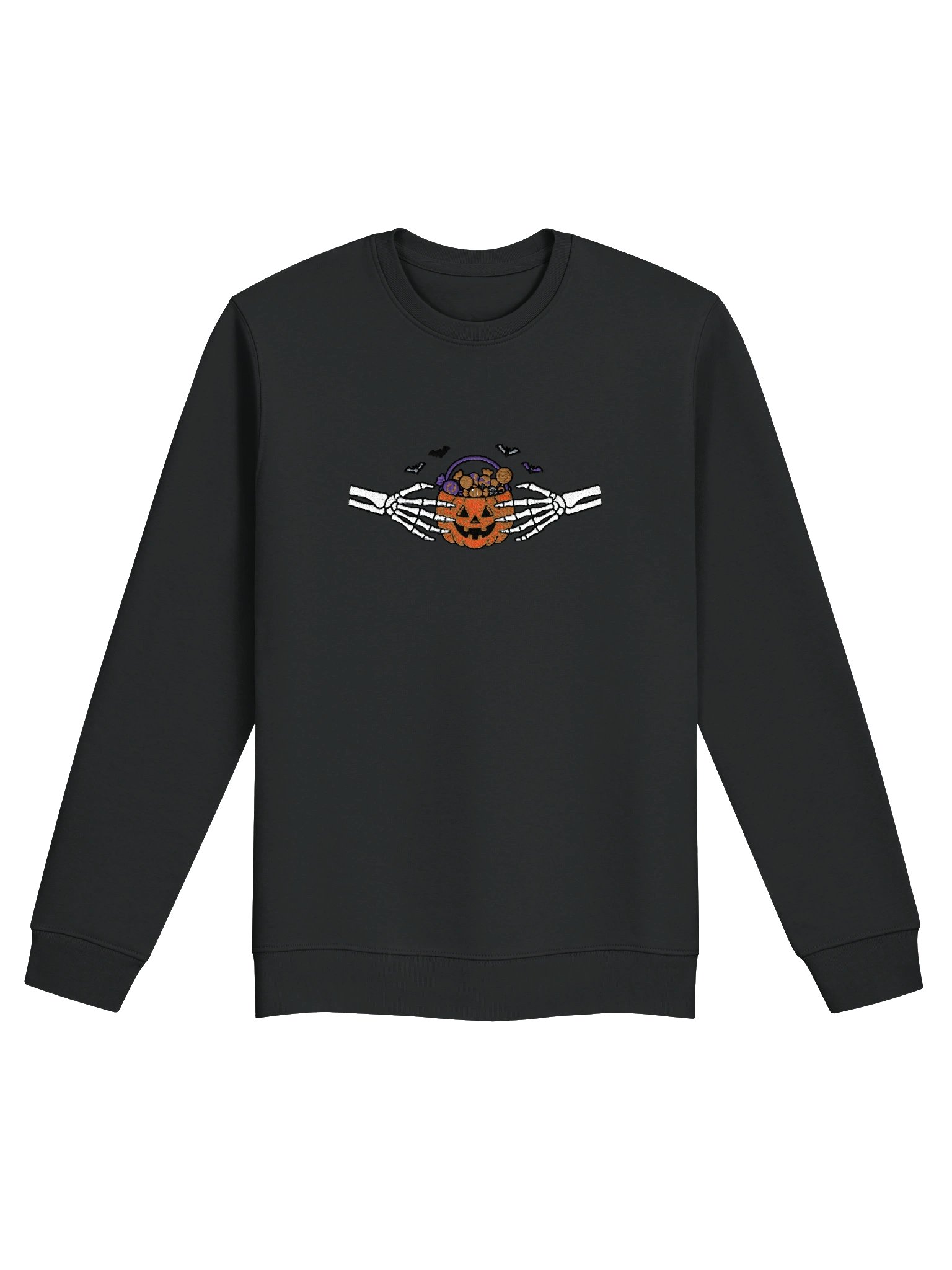 MINAY Originals | Halloween Edition Embroidered Skeleton & Pumpkin Unisex Sweatshirt product image (2)