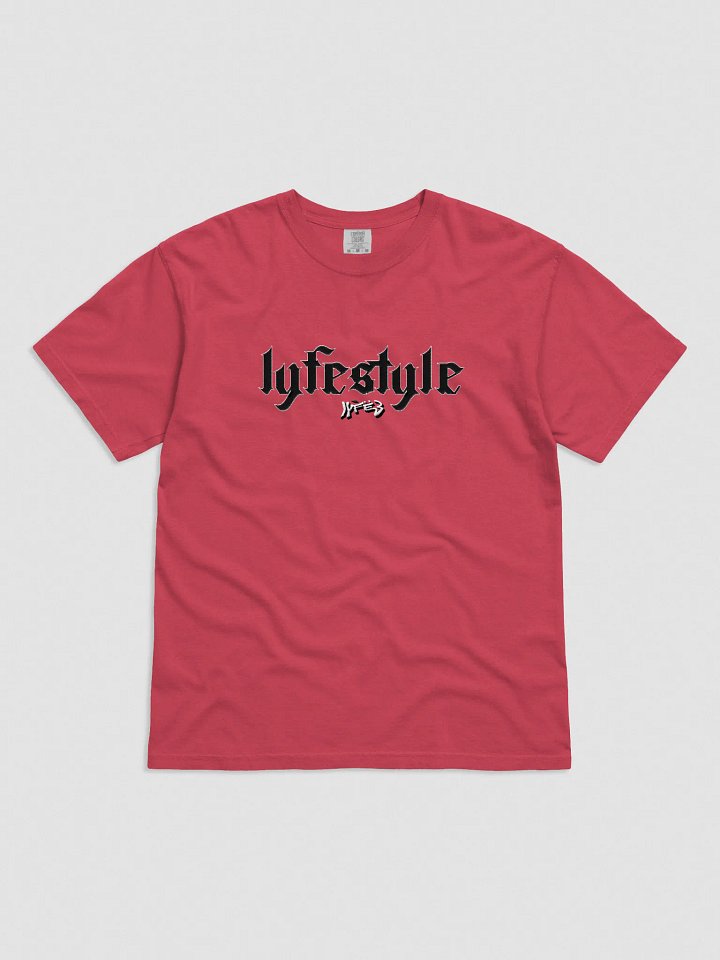 LYFË3 STITCHED HEAVYWEIGHT LYFESTYLE TEE LIGHT RED product image (1)