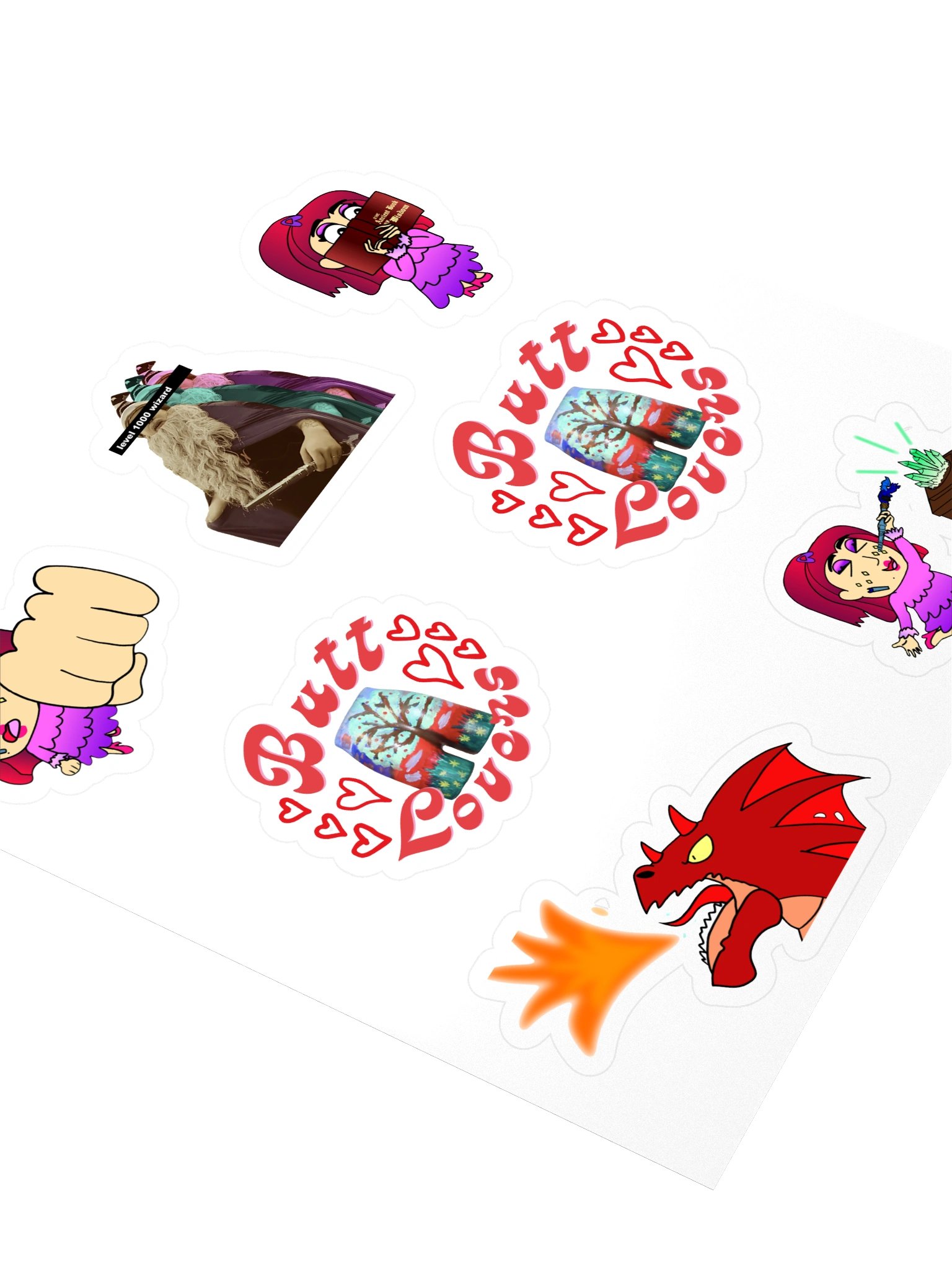 Butt lover wizard stickers product image (3)