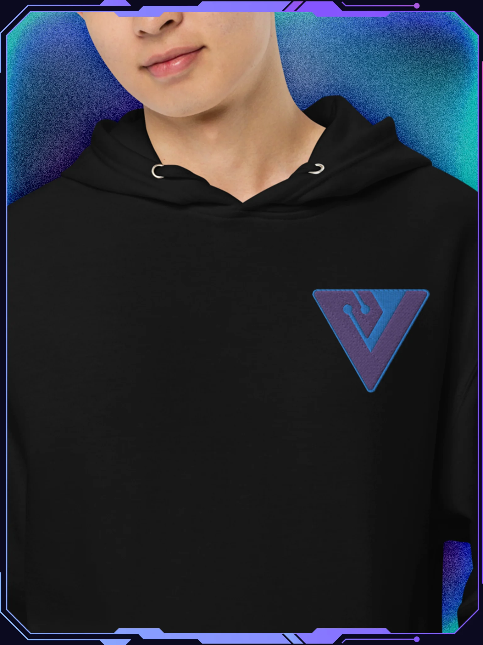 Tech Circuit Triangular Graphic Hoodie product image (2)