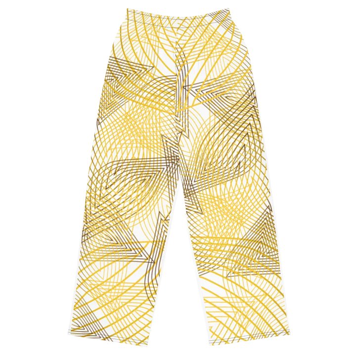 Pants with golden lines and leaf design product image (1)