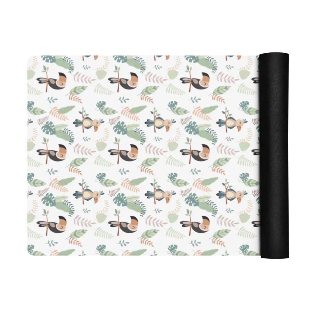 Cute Birds in a Jungle Yoga Mat by Treasure Pie product image (2)