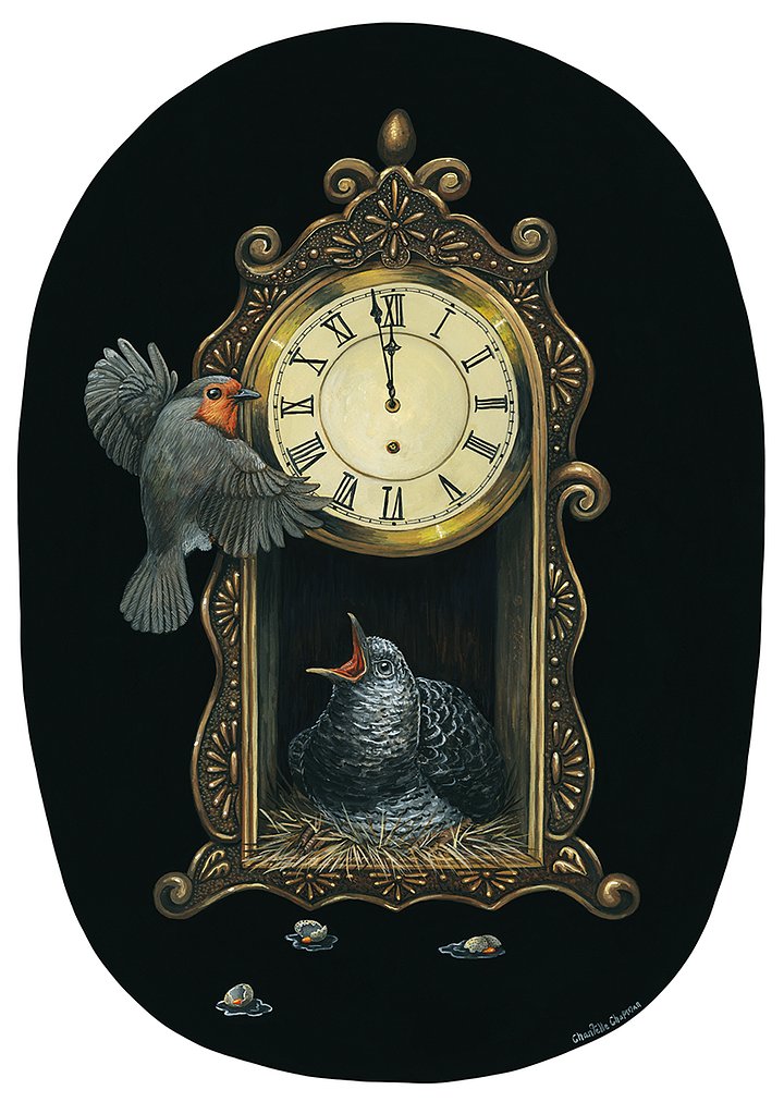 Too Late (European Robin + Common Cuckoo) - Art Print product image (1)