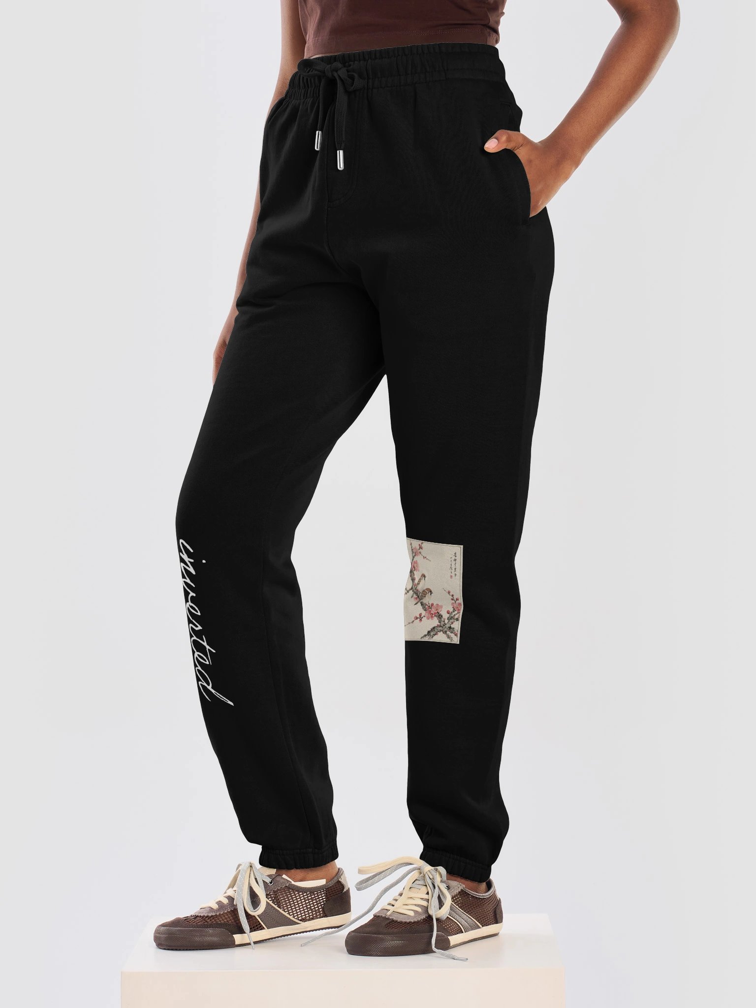 Cherry Blossom Bird Calligraphy Sweatpants product image (9)