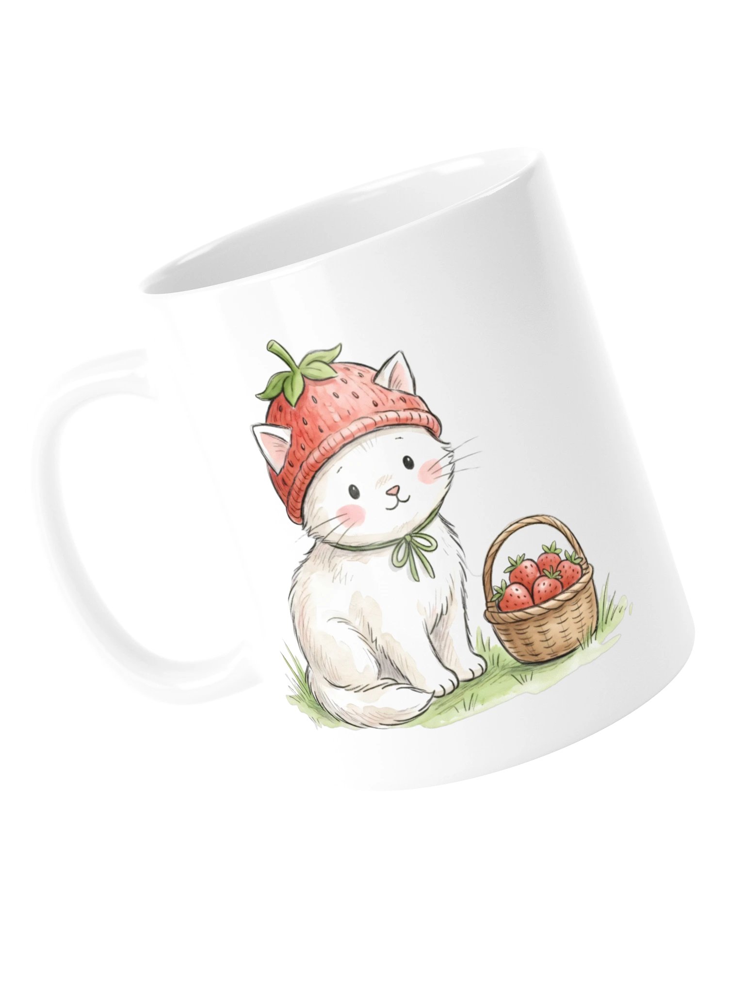 Strawberry Hat Kitten Mug product image (5)