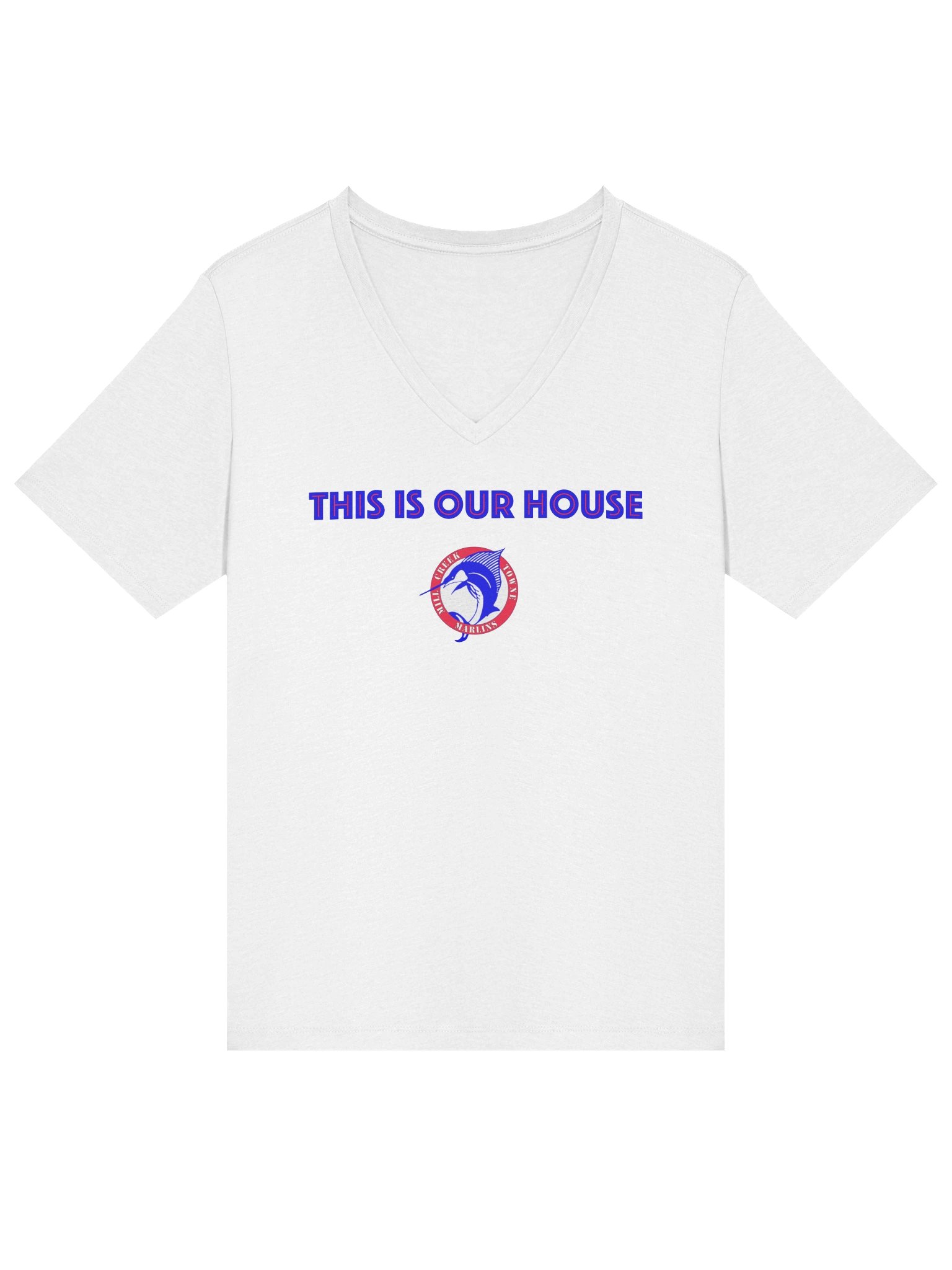 This Is Our House Map Back Ladies V-Neck product image (4)