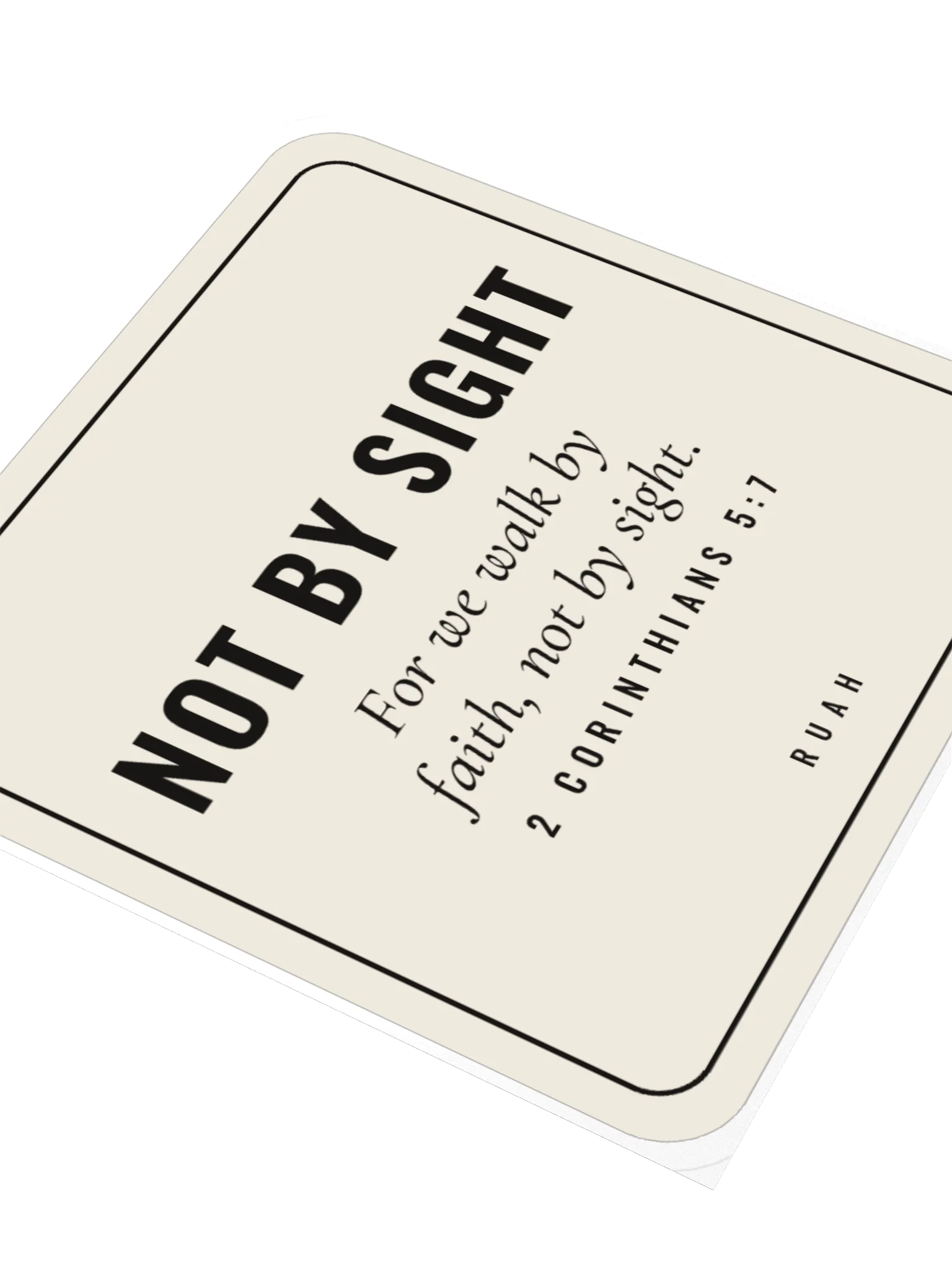Not By Sight: 2 Corinthians 5:7 Sticker product image (7)