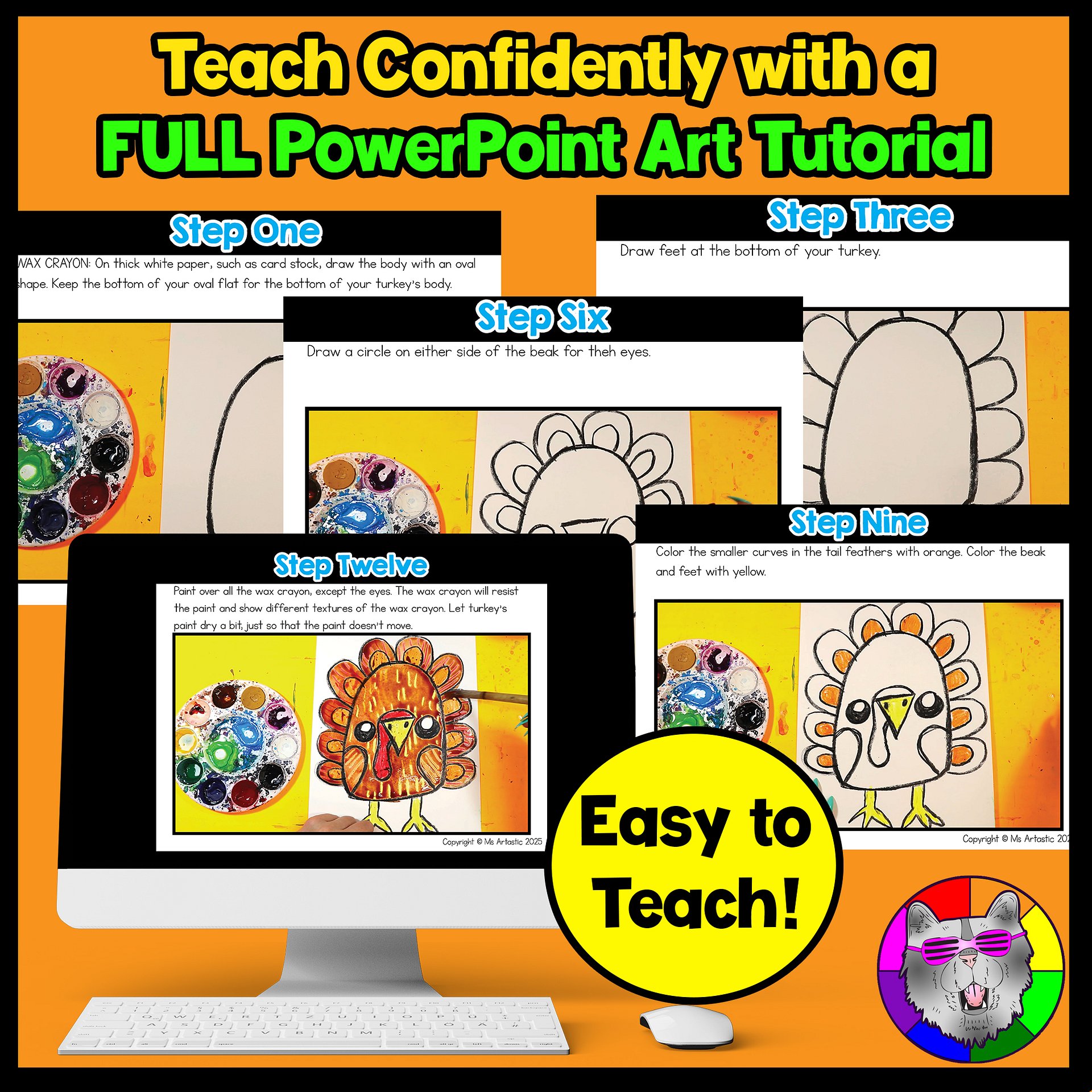 Thanksgiving Art Lesson Turkey Art Project Thanksgiving Art Activity K to 3 product image (4)