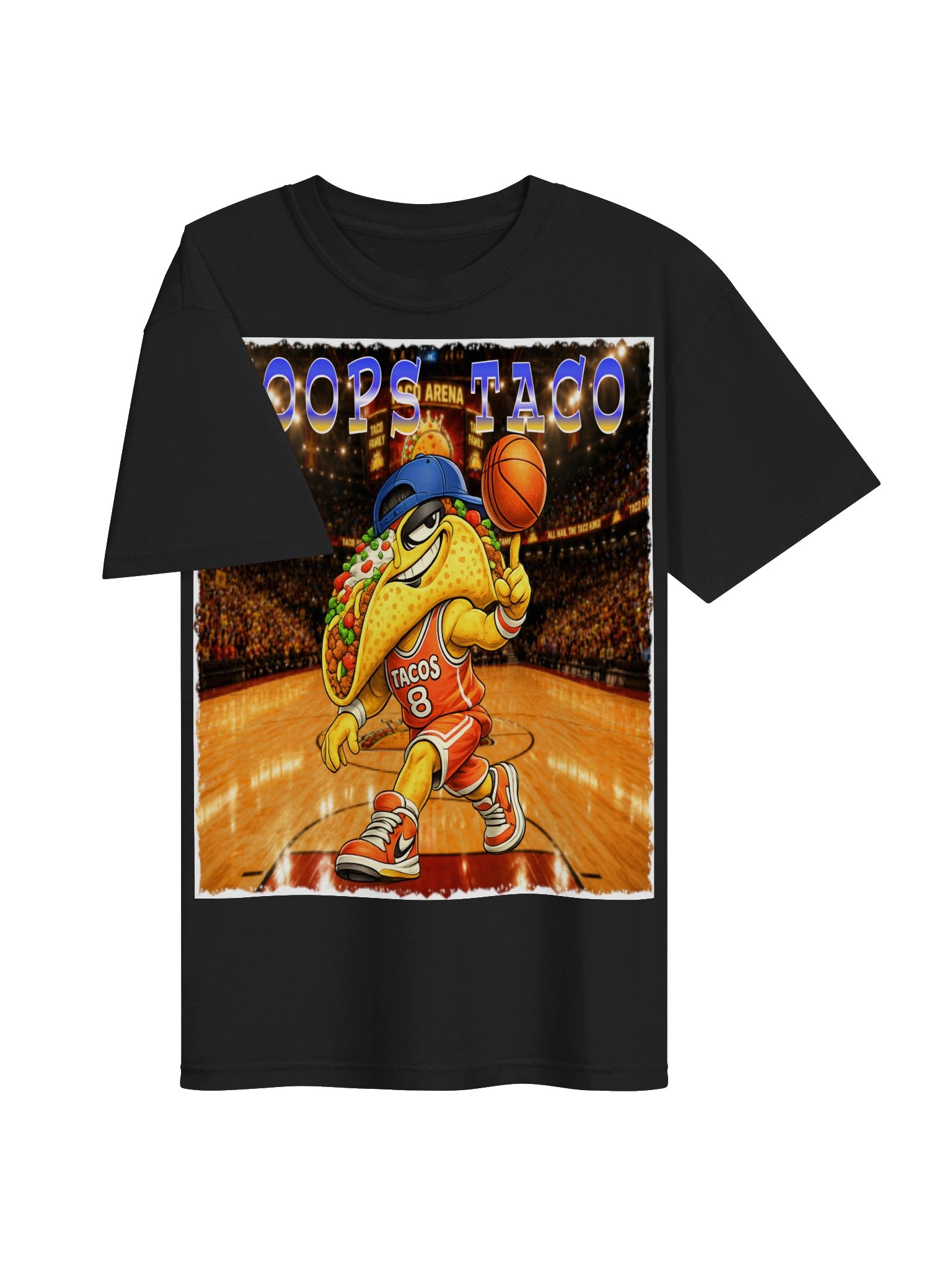 Hoops Taco Basketball Poster Tee - The Taco family product image (33)