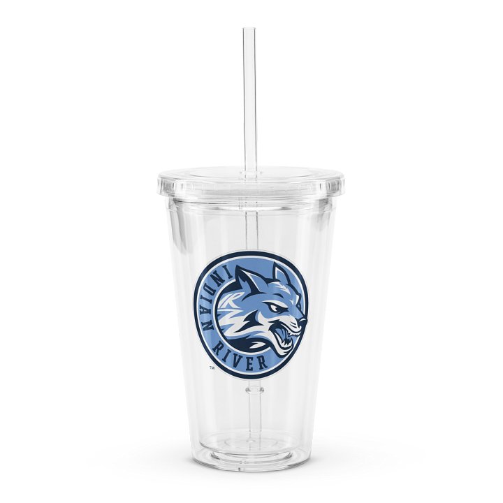 Double Walled Clear Plastic Tumbler (16 oz) - Wolf Circle product image (1)