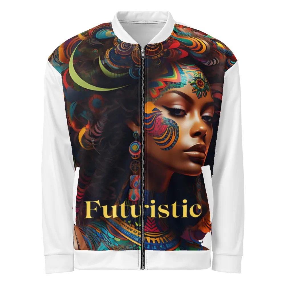 Futuristic Swirls Bomber Jacket product image (1)