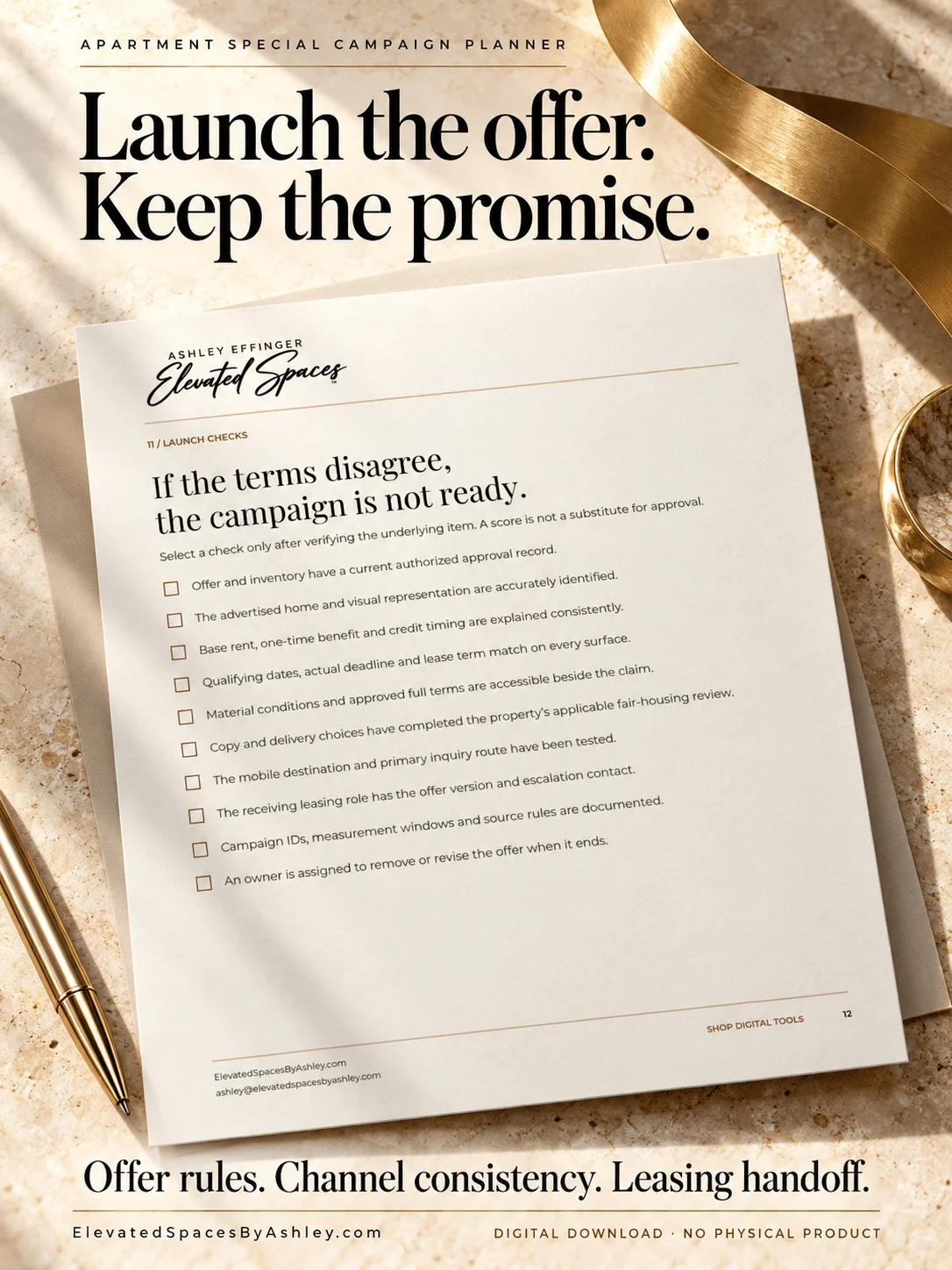 Apartment Special Campaign Planner product image (4)