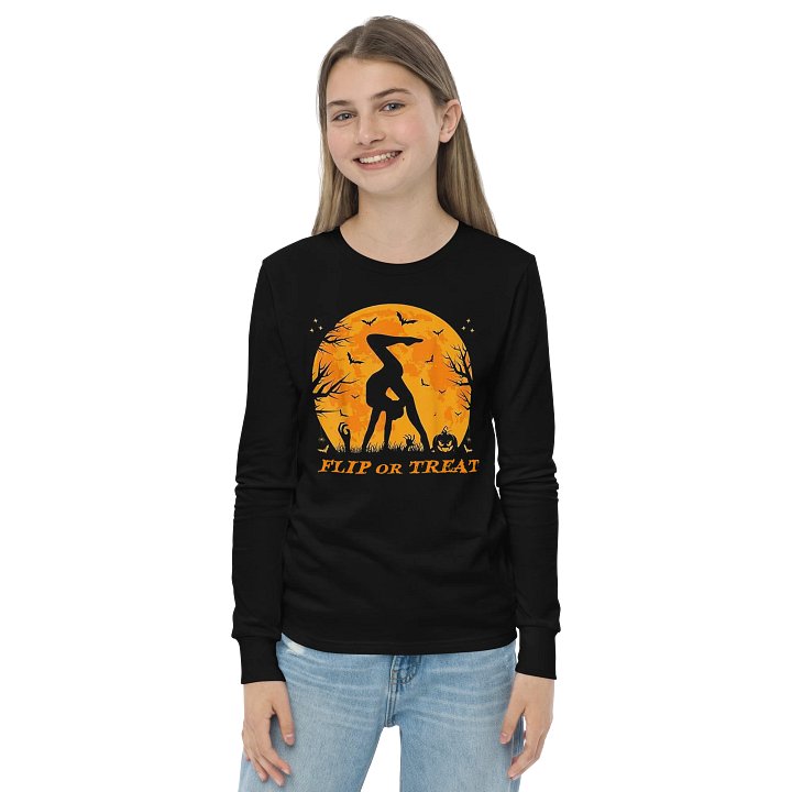 Gymnastics - Flip or Treat Kids Long Sleeve T-Shirt product image (2)