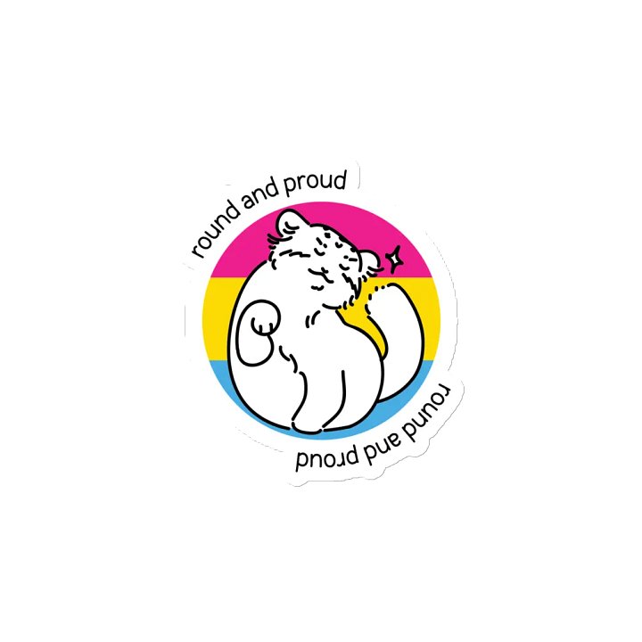 Round and Proud Manul Pansexual Version - Magnet product image (2)