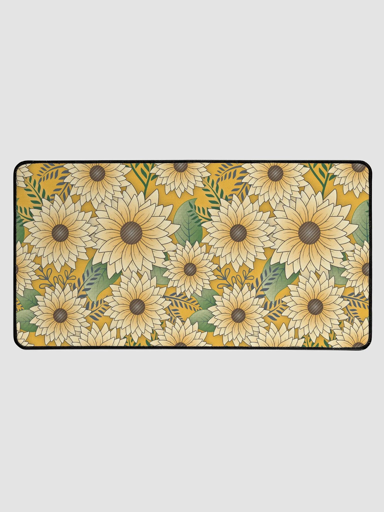 Midnight Oasis Bold Floral Sunflower Design Desk Mat product image (1)