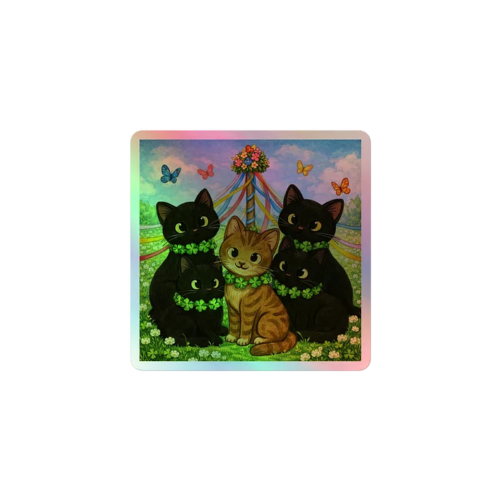 Cat brigade Spring Holographic Sticker Pack product image (1)
