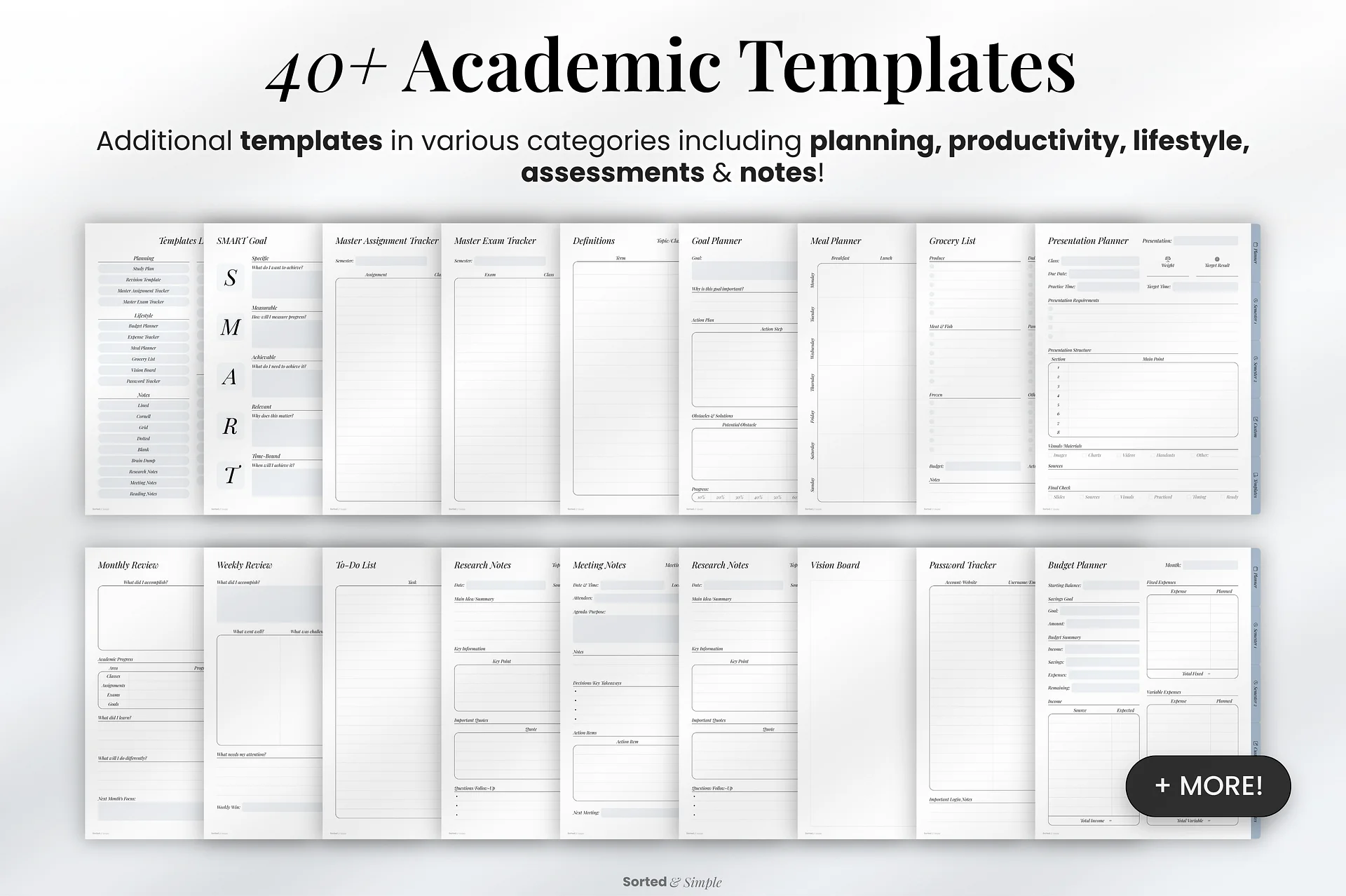 2026/2027 Mid-Year Student Digital Planner Portrait - Dusty Blue product image (6)