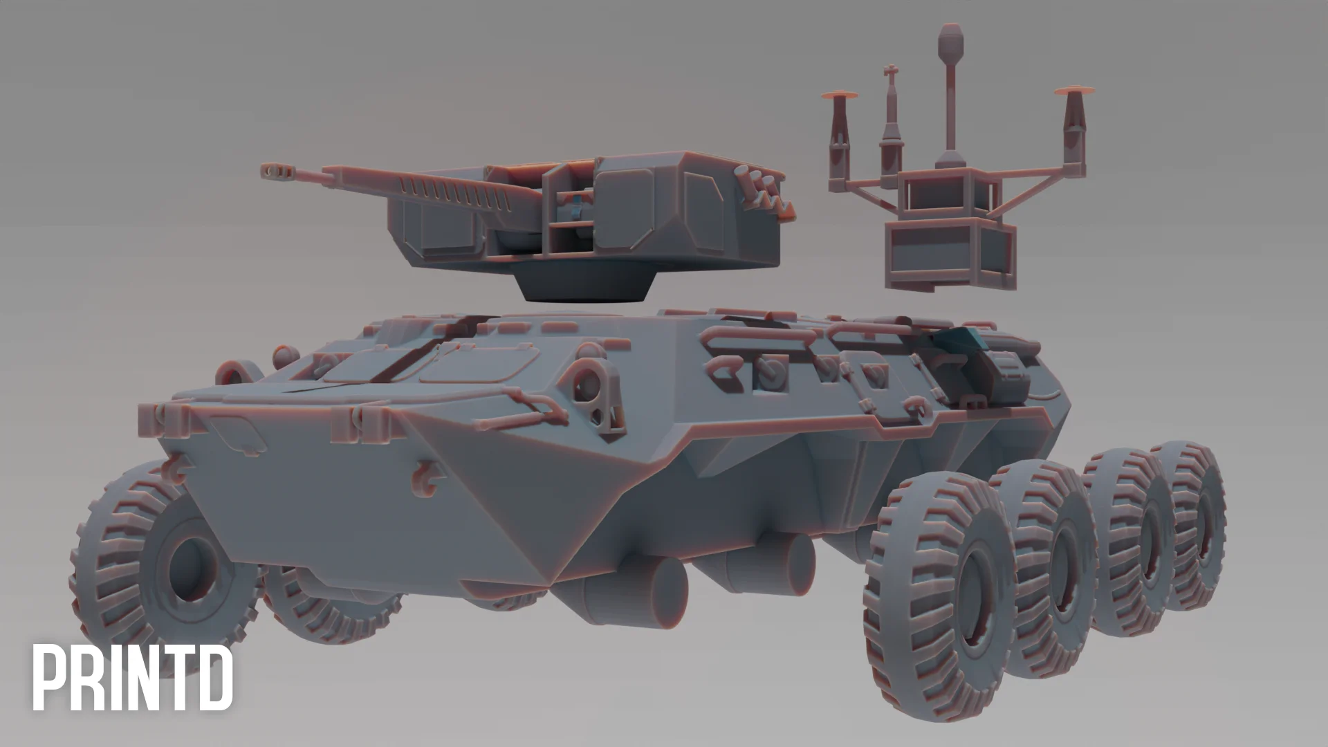 BTR Turret-Jammer - Modern Warfare Wargame Hobby Resin Scale Models product image (2)