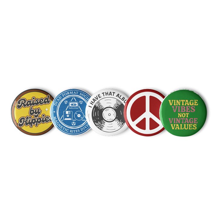 Retro Vibe Pin Badge Set product image (1)