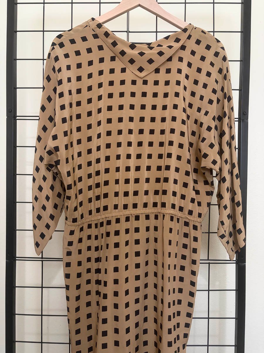 Size 14 vintage silk dress 80s product image (2)