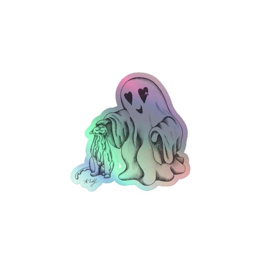 Ghost Cat and Ghost, Sticker Sheet product image (1)