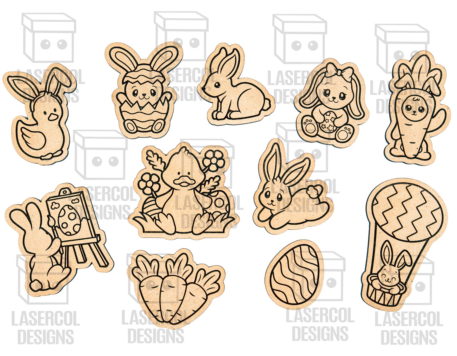 Easter Cutouts/Paint Kit Bundle (Set 1-2-3-4) - Laser Cut Files product image (8)