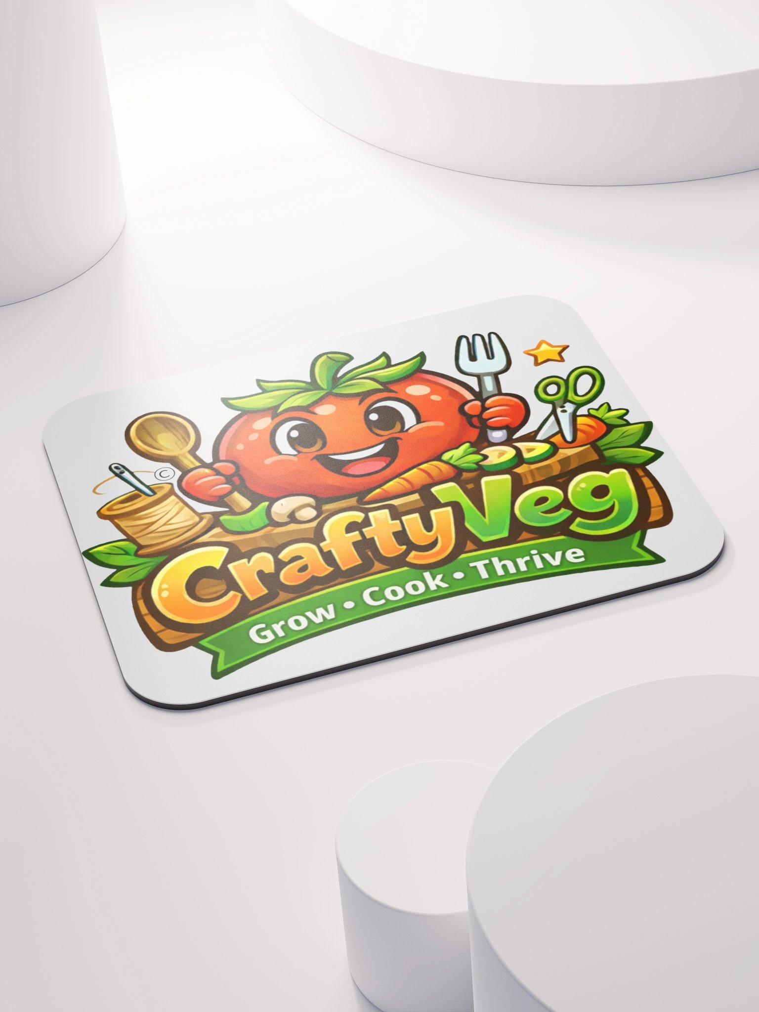 CraftyVeg Classic Logo Mouse Pad product image (4)