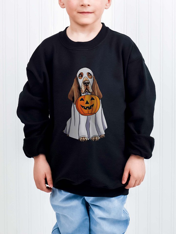 Halloween Basset Hound(Brown) Youth Sweatshirt product image (1)