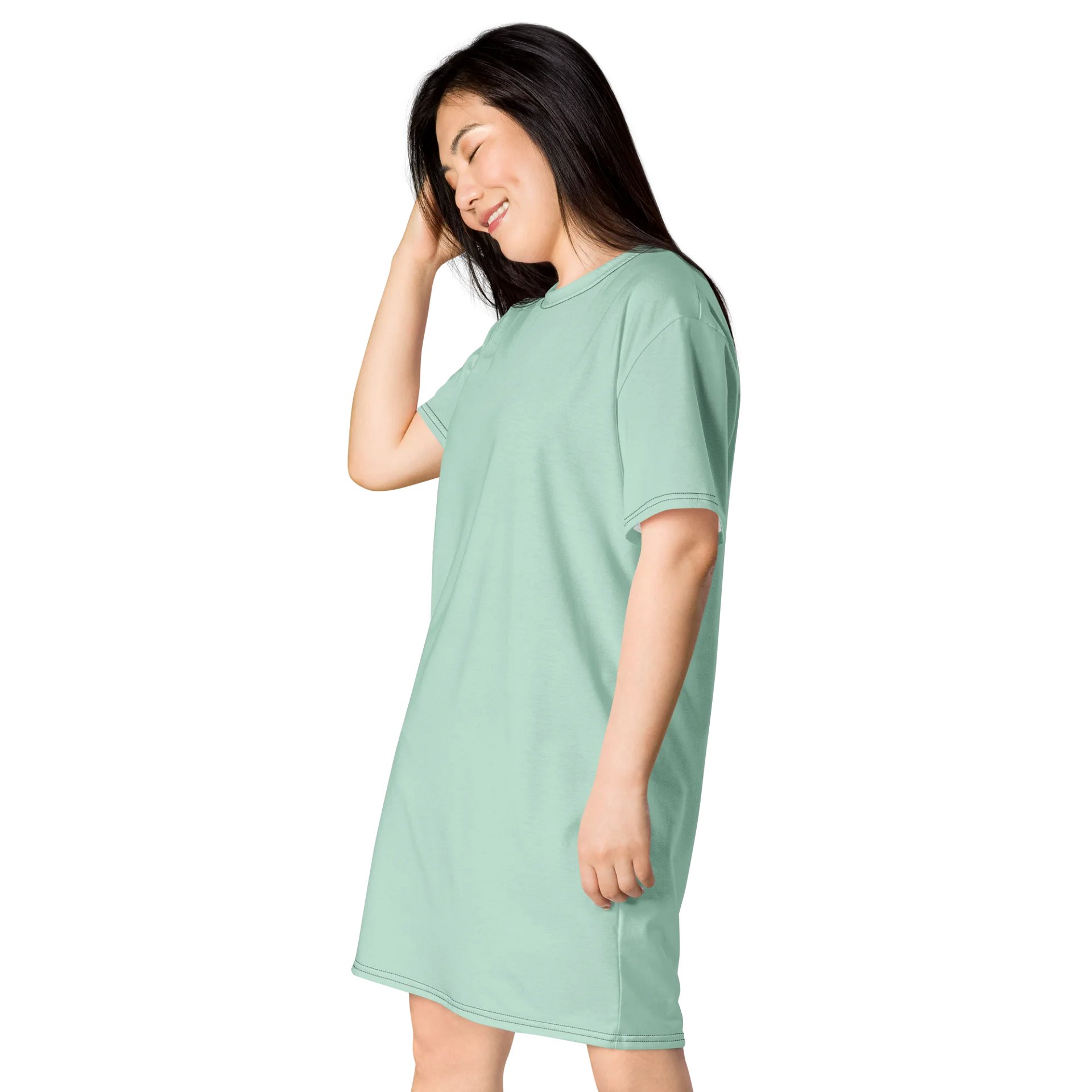 Oversized T-Shirt Dress - Serene Aero Blue, Sizes 2XS-6XL product image (3)