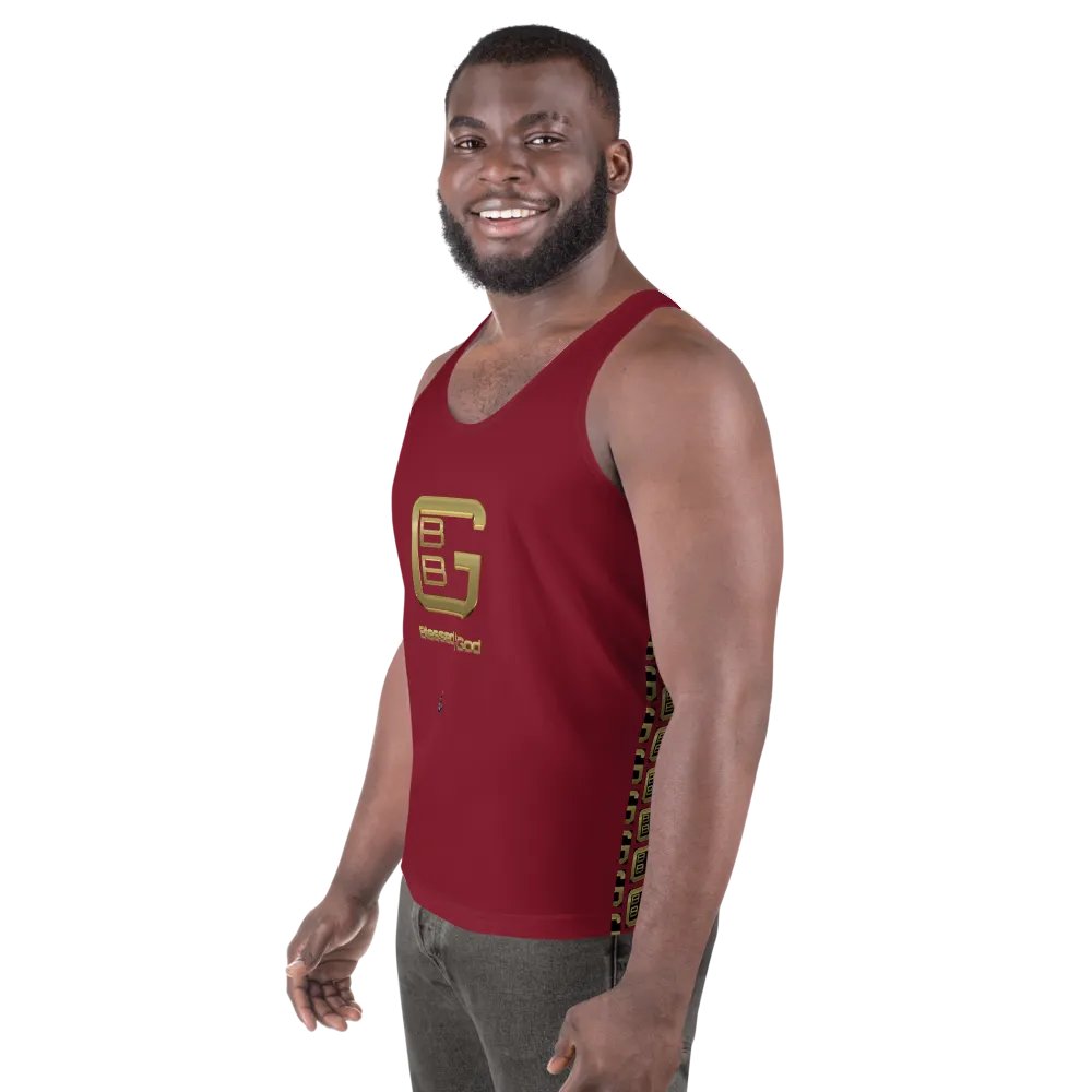 Burgundy BBG Designer Logo Tank-top product image (3)