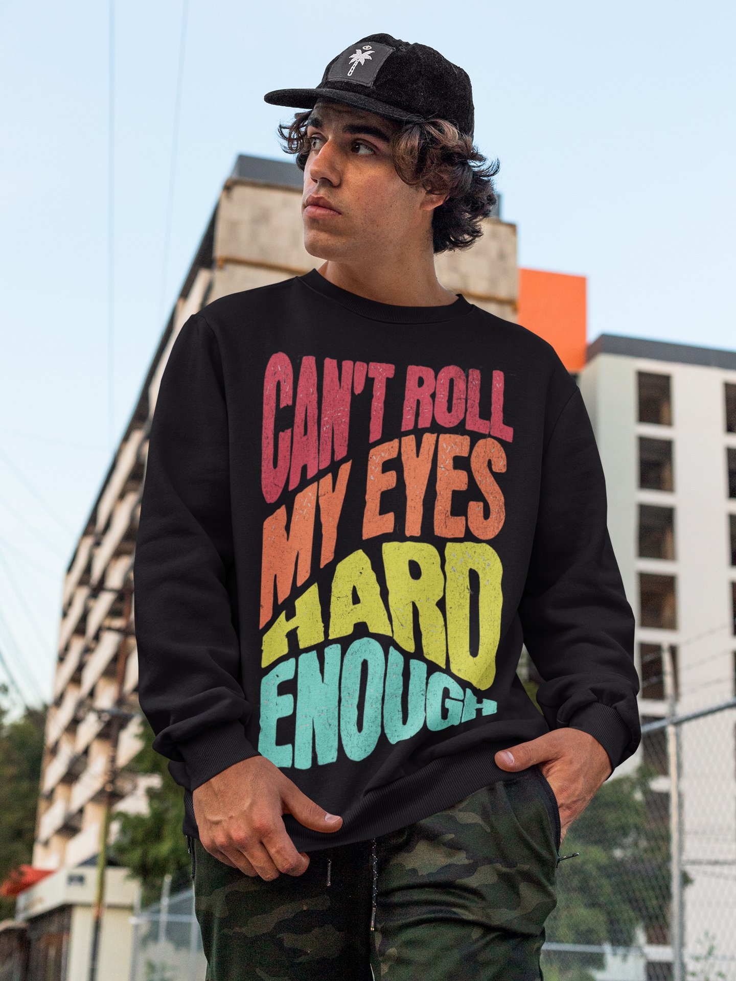 Can’t Roll My Eyes Hard Enough Crewneck Sweatshirt product image (46)