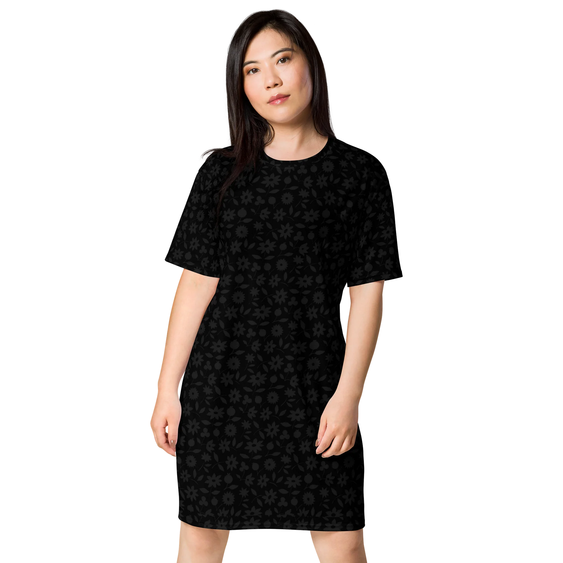 Midnight Floral All-Over Print T-Shirt Dress product image (1)