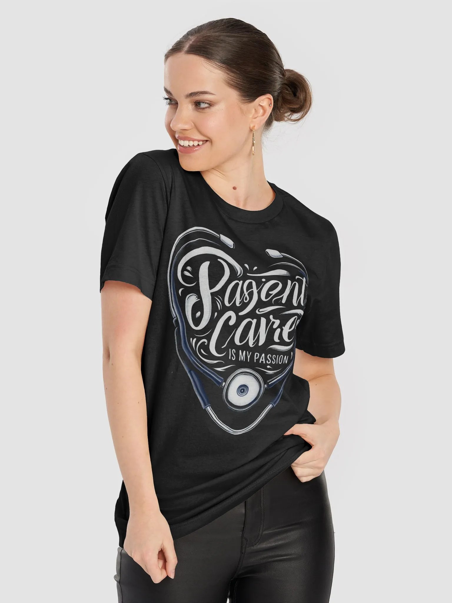 Passion for Patient Care Heart Stethoscope T-Shirt product image (84)