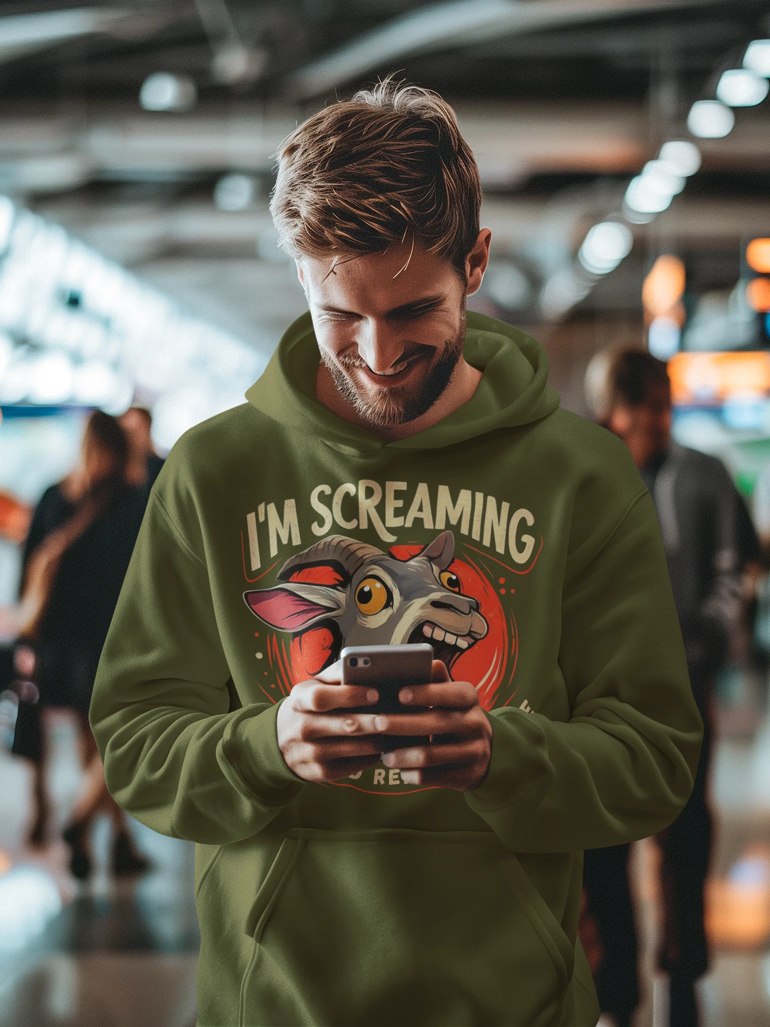I’m Screaming – Official Sofa Squad GOAT Reaction Cotton Unisex Hoodie product image (7)